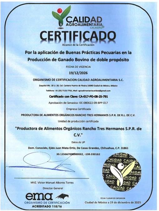 Certificate of Good Practices (Federal Government) Official recognition of good practices. Operational protocols and controls. Enhanced traceability.